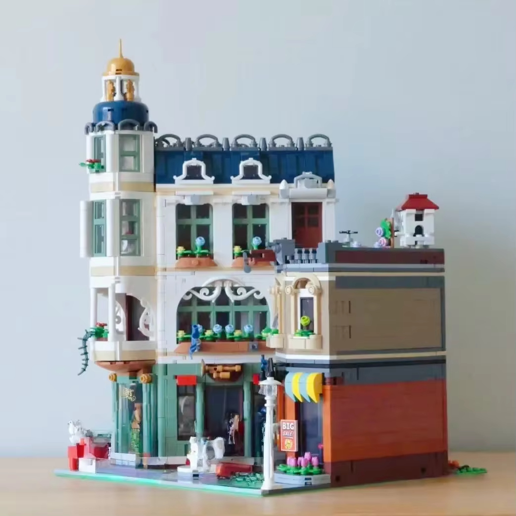 Model Kit Companies - European Shopping Street View Building Blocks