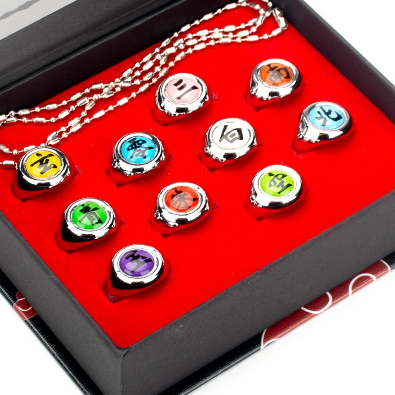 Model Kit Naruto - 10PCS/Set Anime Akatsuki Itachi Metal R-ings