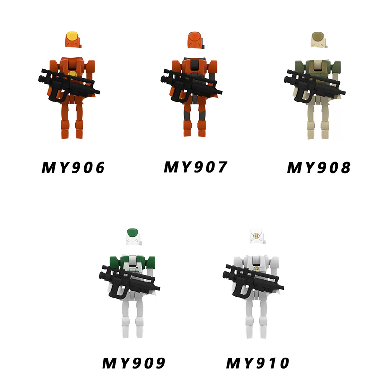 Model Kit Action Figure - MY901-MY910 Building Blocks Warrior Model Assembly