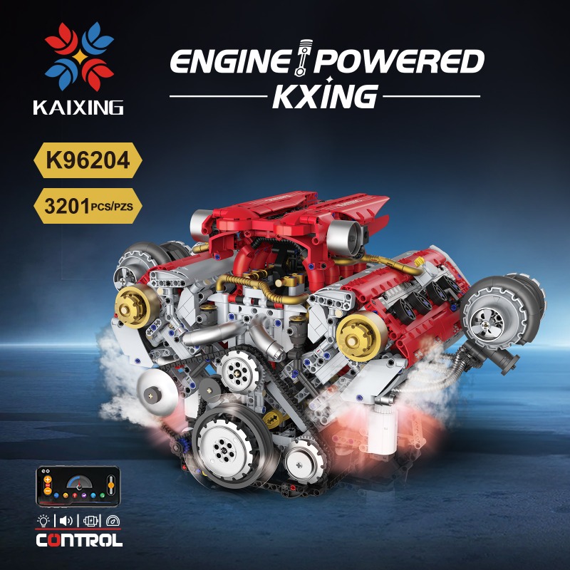 Motorized V8 Engine 3201Pcs Bu - Model Kit Engine V8 评论和价格