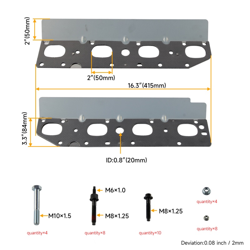 57073 Exhaust Manifold Hardwar - Model Kit Engine V8 评论和价格