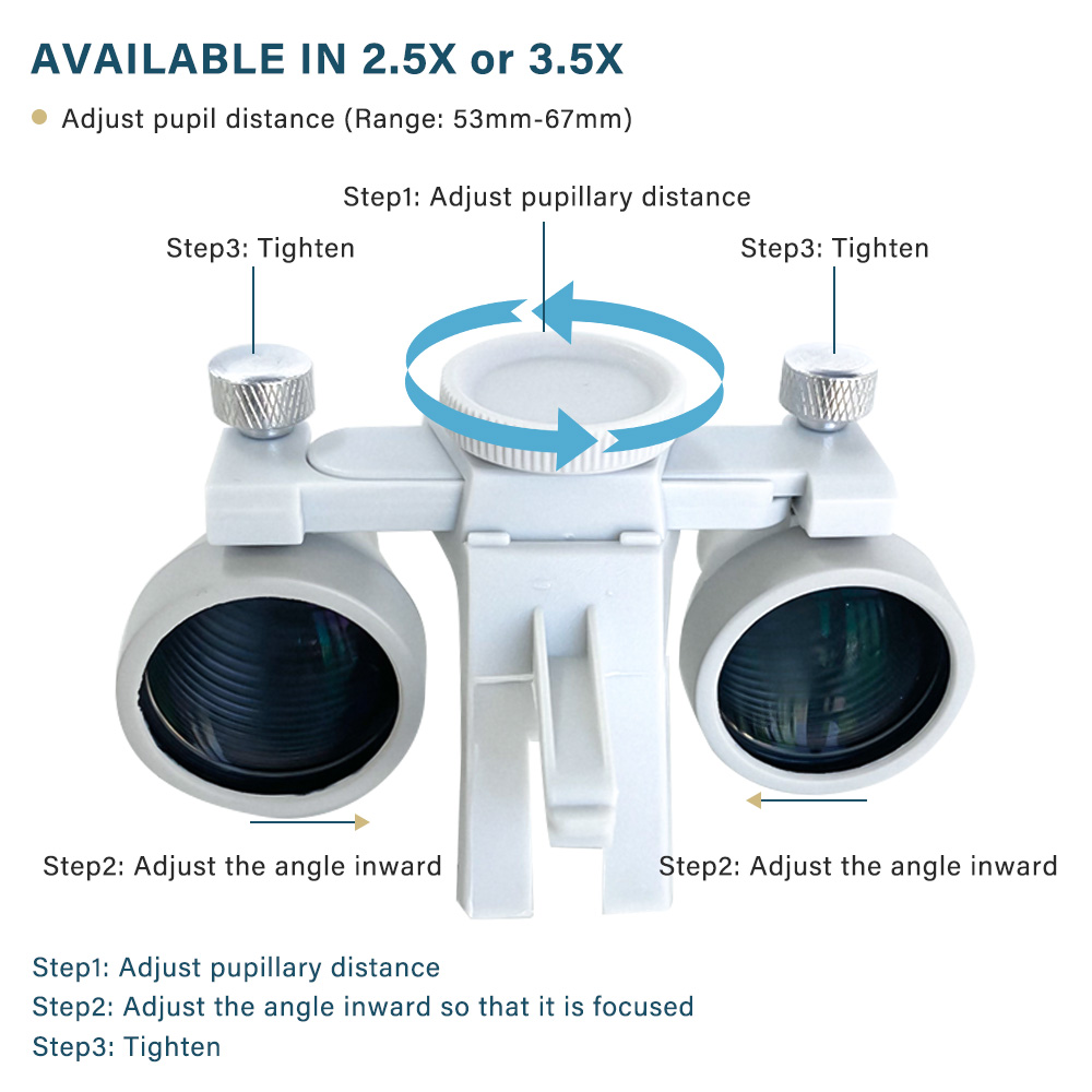 2.5X/3.5X Dental LED Head Ligh - Magnifier With Light 评论和价格