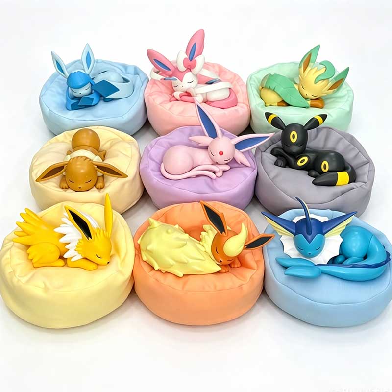 9pcs Anime Pokémon Eevee Figur - Model Kit Pokemon 评论和价格