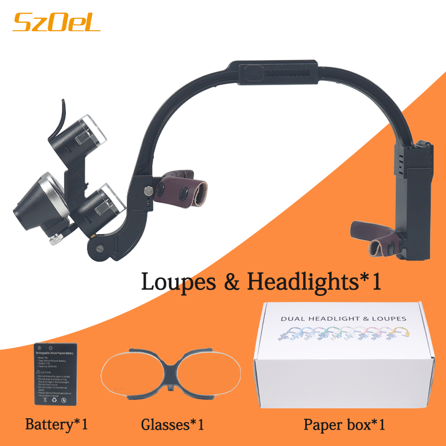2.5X/3.5X Dental Binocular Mag - Magnifier With Light 评论和价格
