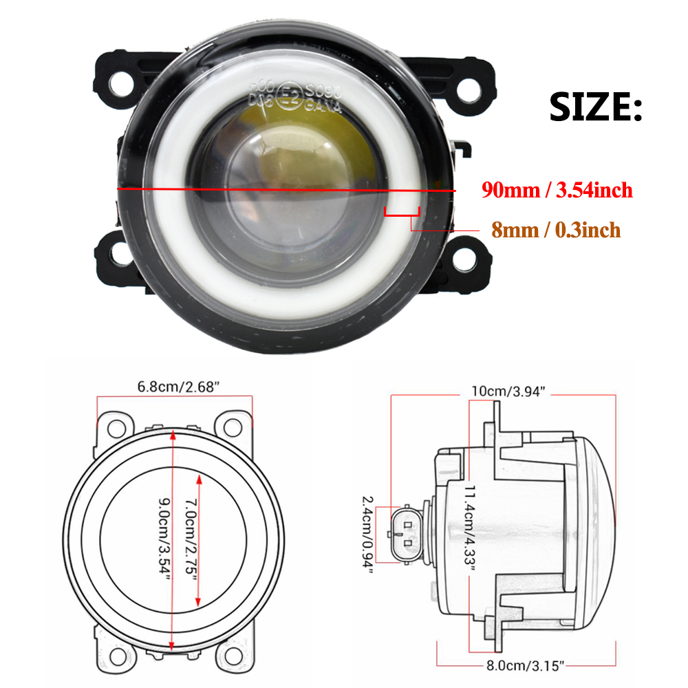 2 Pieces LED PTF Car Fog Lamp  - Model Kit Land Rover 评论和价格