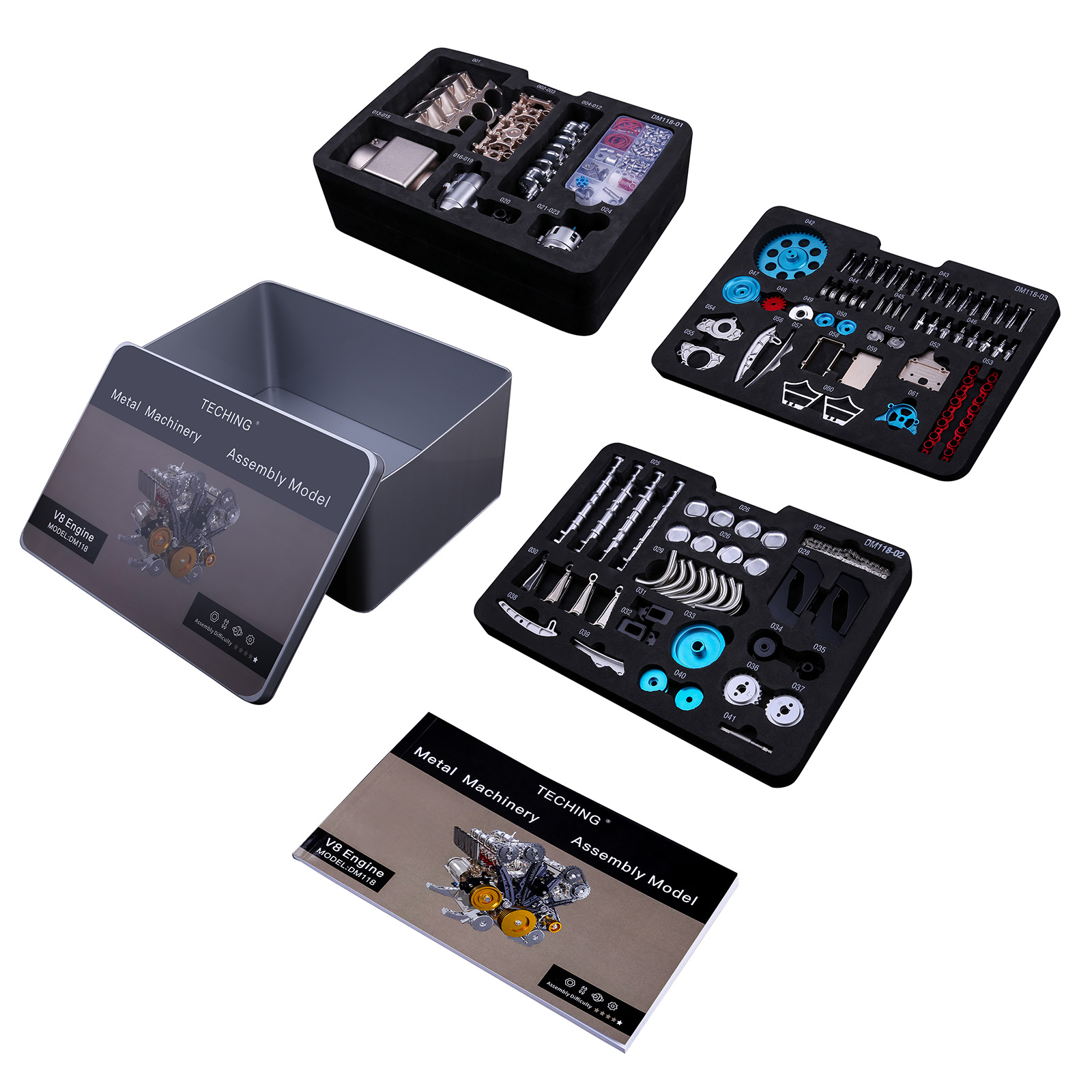 500+Pcs DIY V8 Engine Model Me - Model Kit Engine V8 评论和价格