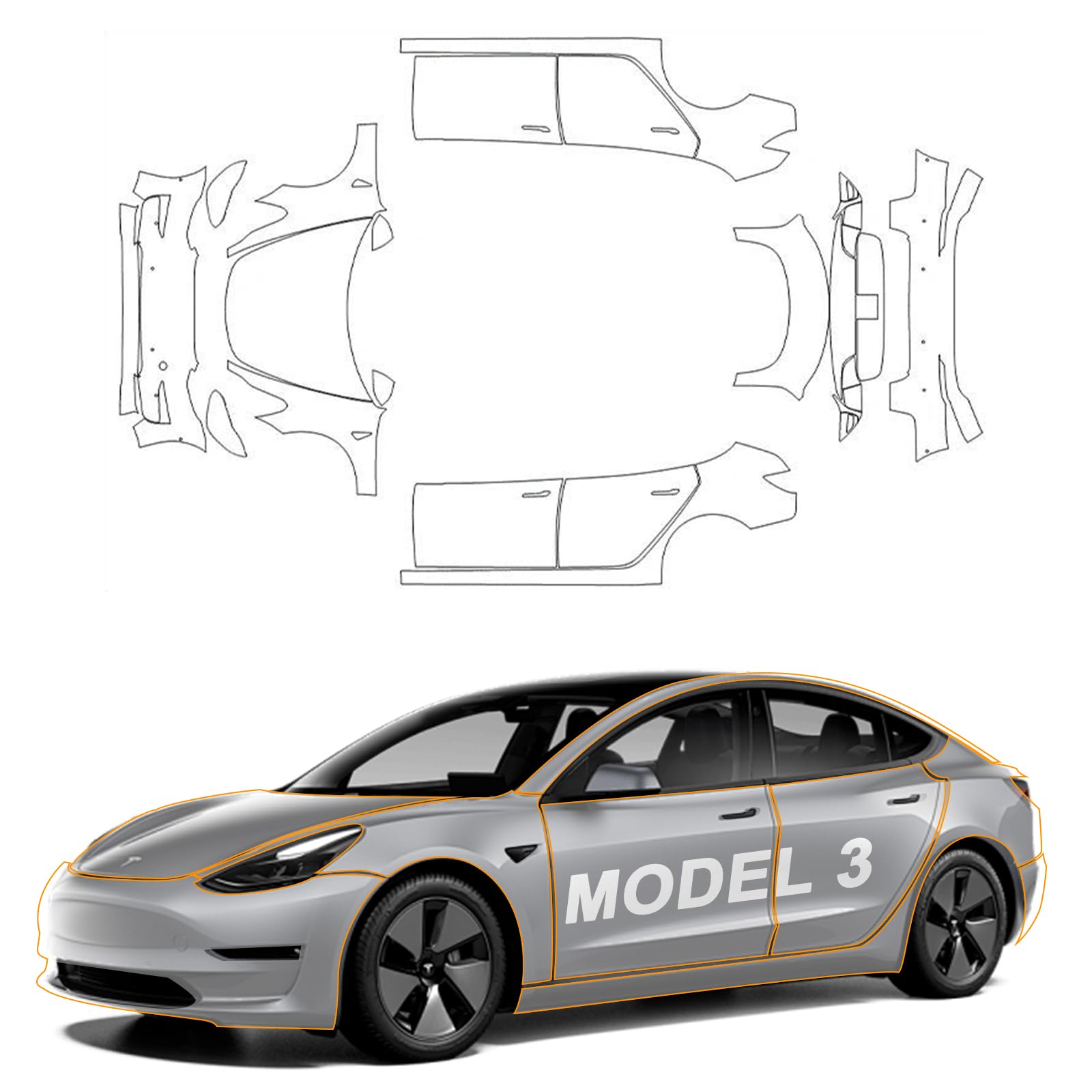 For Tesla Model 3 2017-2023 Pr - Paint Model Kit 评论和价格