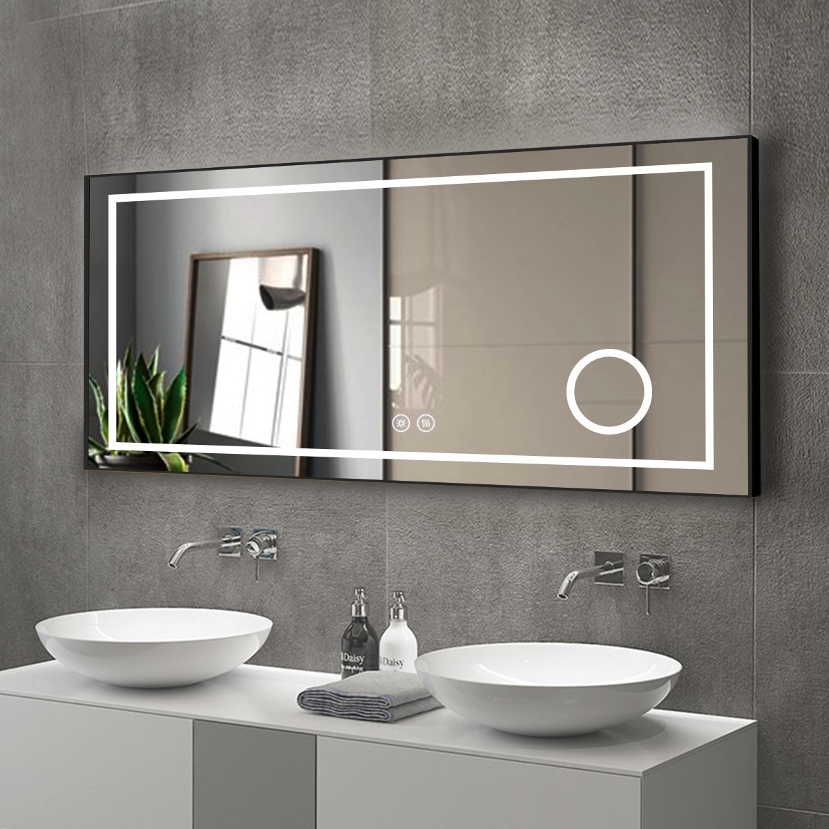 Custom Size Wall Mounted Vanit - Magnifier With Light 评论和价格