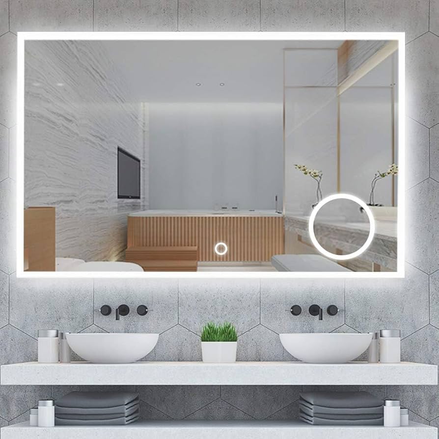 Custom Size Wall Mounted Vanit - Magnifier With Light 评论和价格