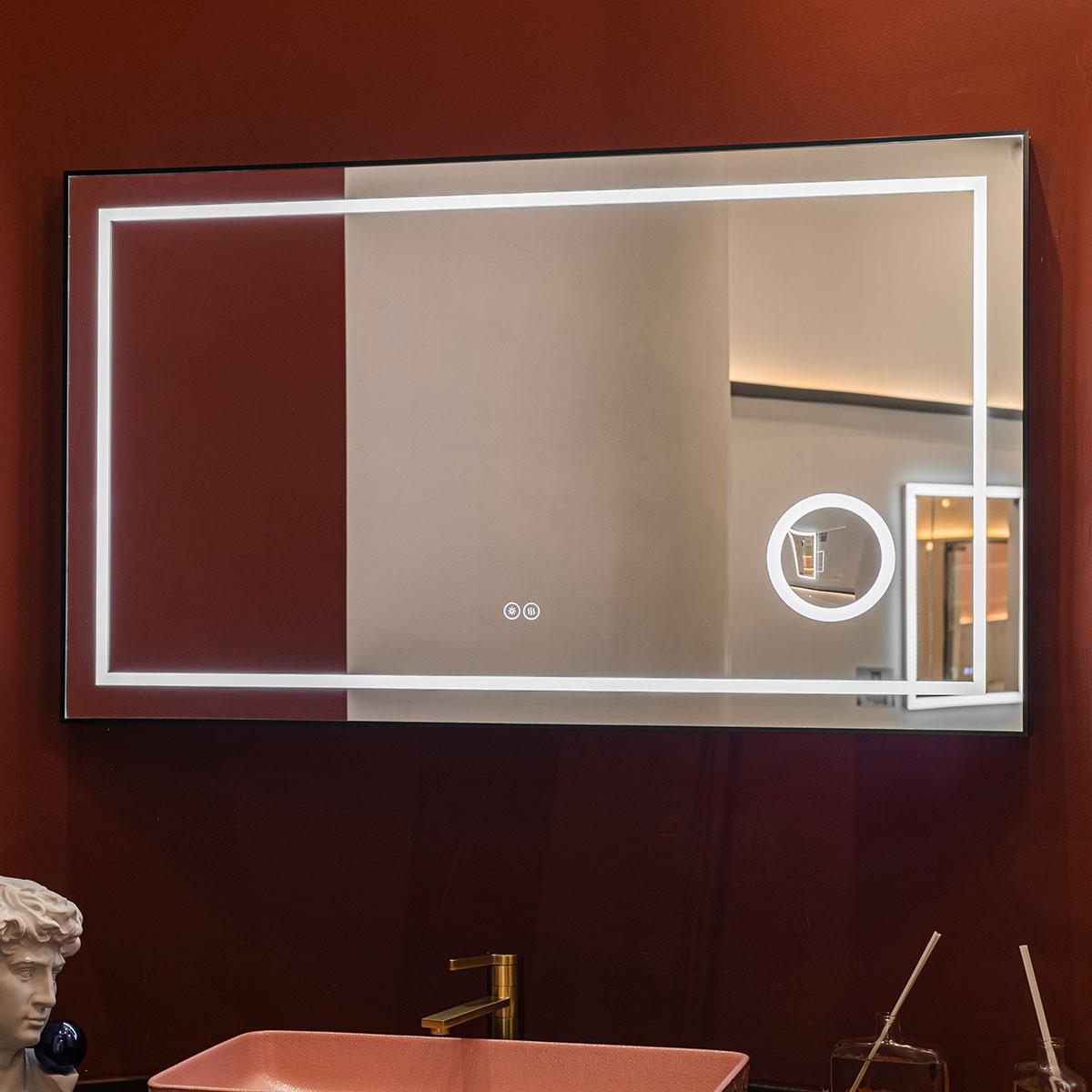 Custom Size Wall Mounted Vanit - Magnifier With Light 评论和价格