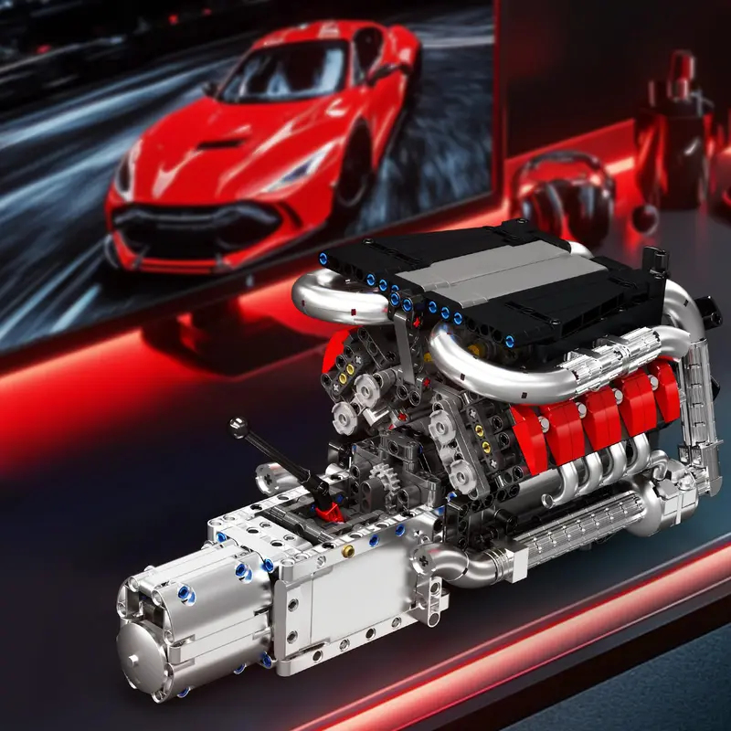 Mould King 10203 1169Pcs Super - Model Kit Engine V8 评论和价格
