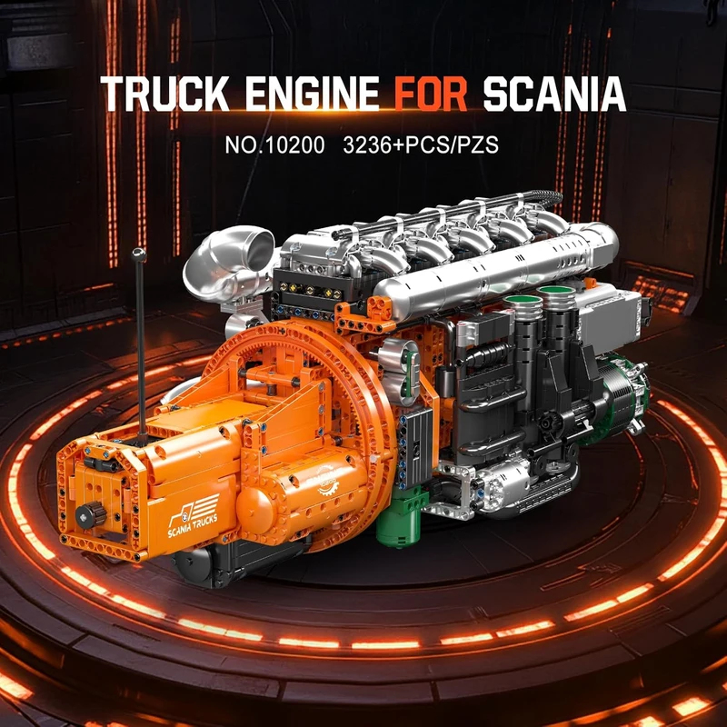 Mould King 10200 V8 Twin-Turbo - Model Kit Engine V8 评论和价格