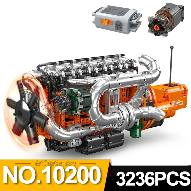Mould King 10200 V8 Twin-Turbo - Model Kit Engine V8 评论和价格