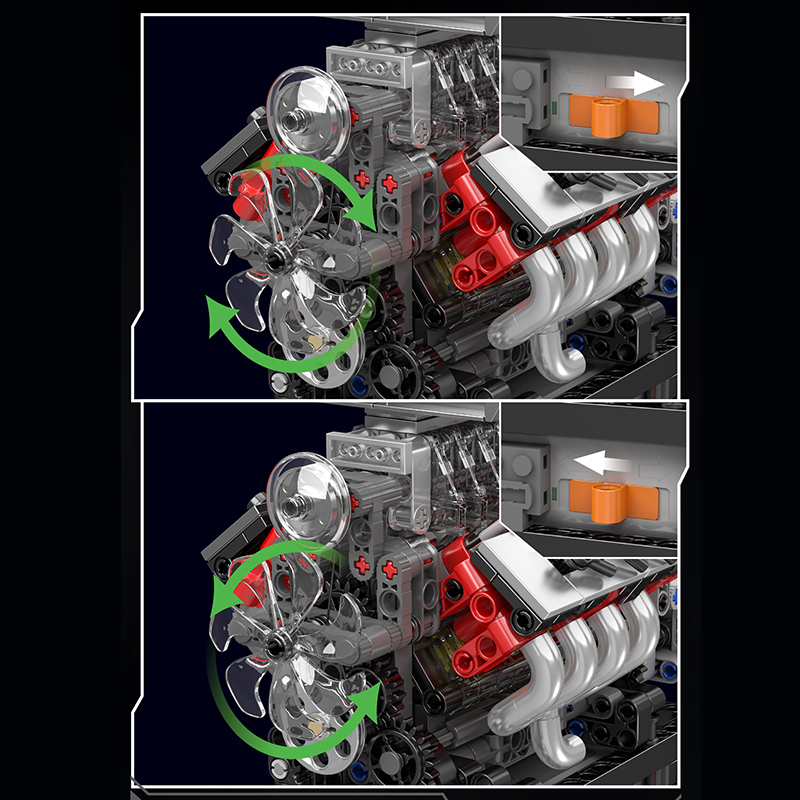 Mould King 10225 Technical Eng - Model Kit Engine V8 评论和价格