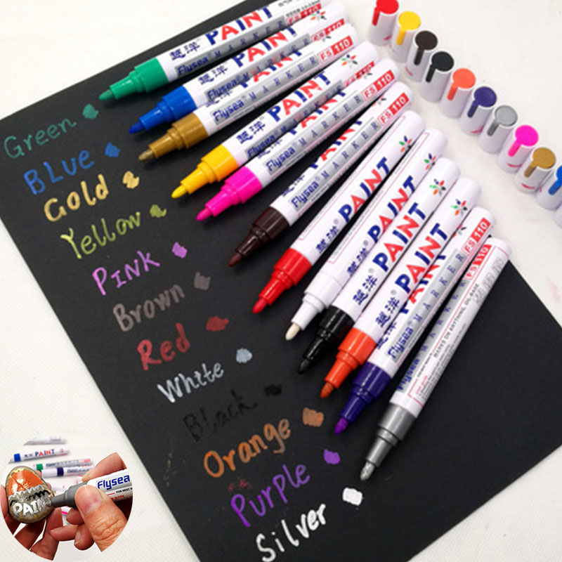 12 Color White Waterproof Rubb - Model Kit Markers 评论和价格