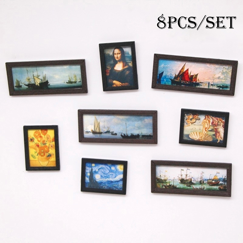 8Pcs/Set 1:12 Dollhouse Miniat - Model Kit Vintage 评论和价格