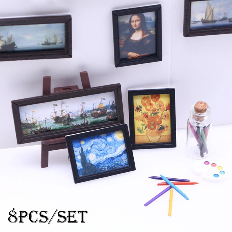 8Pcs/Set 1:12 Dollhouse Miniat - Model Kit Vintage 评论和价格